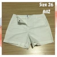 ราคา กางเกงขาสั้นเอวตำ่ สีขาว AllZ Size 26 #มือสองใส่เอง (8501611729)