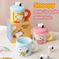 ราคา ของแท้ SnoopySnoopy แก้วเซรามิคพร้อมฝาปิด - ถ้วยชา/กาแฟน่ารัก ความเชื่อความร้อนด้วยแสง ของขวัญที่ดี (53804933808)