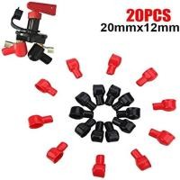 ราคา 20PCS แบตเตอรี่ Terminal ฝาครอบรองเท้าฉนวนป้องกัน Lug หมวกสําหรับรถยนต์ Marine Commercial Power กีฬา 12x20 มม. (53908394160)