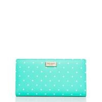 ราคา Sale !!! กระเป๋าเงิน Kate spade grant street grainy vinyl stacy color: fresh air/cream (903161434)