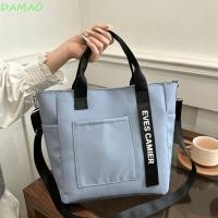 ราคา DAMAO Canvas Tote Bag, Nylon Large Capacity Shoulder Bag, Fashion Korean Style Lightweight Solid Color Commute Handbag Daily Work (51311616278)