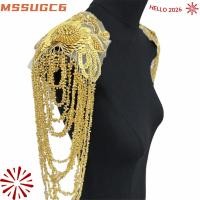 ราคา IMSSUG เดรสไหล่พู่ลูกปัดอุตสาหกรรมหนักยาวพู่โซ่ไหล่ป้าย,ลูกปัดเย็บปักถักร้อยผ้าแพทช์ลูกปัดโซ่อินทรธนูเวทีประสิทธิภาพชุดแต่งงาน (51660152357)