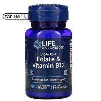 ราคา Life Extension, BioActive, Folate & Vitamin B12, 90 Veg Capsules (55951055646)