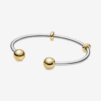 ราคา Pandora ของแท้moments snake chain style open bangle พร้อมส่งแถมอุปกรณ์ full set (29937961515)