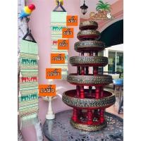 ราคา ขันโตกไม้ล้านนา ใส่อาหาร ขันโตกสีทองเก่าสไตล์โบราณ ขันโตกงานบุญ (ลายไทย) 10นิ้ว,12นิ้ว,14นิ้ว (7152222561)