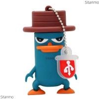 ราคา ความเร็วสูง Pendrive 1GB 2GB 4GB การ์ตูน USB แฟลชไดรฟ์ 8GB 16GB 32GB 64GB 128GB 1TB Duckbill Platypus ซิลิโคนสีฟ้าน่ารัก USB แฟลชไดรฟ์ (56758182483)