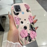 ราคา เคส ใช้ได้กับ OPPO A15 A15s A35 Tulip Painting Case Soft Cover (51511591610)