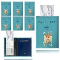ราคา Passport Cover Blue Color Pu Passport Waterproof Case Wallet Business Credit Card Documents Holder Print Bear Letter Ser (29863834358)