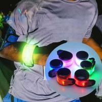 ราคา Mon LED Slap สร้อยข้อมือปลอกแขนวิ่งกลางคืนเรืองแสงสําหรับงานปาร์ตี้กีฬากลางแจ้ง (40012386878)