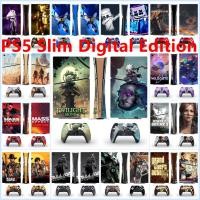 ราคา 85 สีสติกเกอร์ผิวใช้งานร่วมกับ Sony Playstation 5 Slim Digital Edition ไวนิล Decal Wrap ฟิล์มป้องกันสําหรับ PS5 Slim คอนโซลและ 2 ชิ้น Dualsense Controller (54510781517)