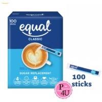 ราคา Equal Classic 100 Sticks [1 กล่อง] อิควล คลาสสิค ผลิตภัณฑ์ให้ความหวานแทนน้ำตาล กล่องละ 100 ซอง , 0 แคลอรี[2269] (22737021739)