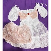 ราคา ชุดเซ็ท ซีทรู ลูกไม้สีขาวได้ทั้งเสื้อกางเกง (40560432278)