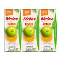 ราคา มาลี น้ำส้มเขียวหวาน Malee Tangerine Orange Juice 200ml. Pack3 (57909535634)