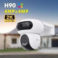 ราคา ⚡️กล้องวงจรปิดไร้สาย EZVIZ H90 Dual Lens 4MP+ 4MP Dual Rotation Pan/Tilt Two Way Talk Color Night Vision WiFi Outdoor (40756091952)