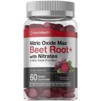 ราคา Horbäach Nitric Oxide Beet Root Gummies | 60 Count | with Nitrates | Strawberry Flavor | Vegan, Non-GMO, Gluten Free Supplement (43379960379)