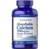 ราคา แคลเซียมวิตามินดี Absorbable Calcium 1200 mg with Vitamin D Puritan's Pride วิตามินนำเข้า มาตรฐาน FDA สหรัฐอเมริกา (1631323827)