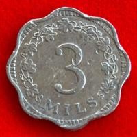 ราคา เหรียญมอลตา​​ Malta 3 mils ปี 1972 เหรียญต่างประเทศ (25805343016)