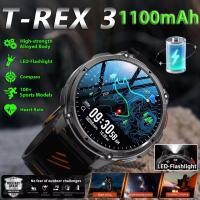 ราคา 2026 ใหม่ T-REX3 Ultra 1100mAh แบตเตอรี่ผู้ชาย SmartWatch 10ATM กันน้ํา GPS เข็มทิศไฟฉาย 1.7 "AMOLED HD Call กีฬาสมาร์ทนาฬิกาสําหรับ Android IOS (48258938163)