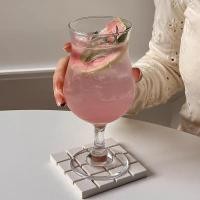 ราคา Ins สไตล์น้ําผลไม้ Goblet ในครัวเรือนหญิงมูลค่าสูงโซดาโปร่งใสฟองถ้วยชาผลไม้ถ้วยค็อกเทล (41530733561)