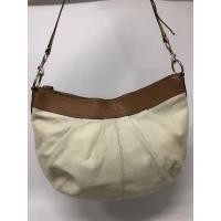 ราคา กระเป๋ามือสอง ของแท้ Coach หนังแท้ สีขาว-น้ำตาล ขนาด 13 นิ้ว พร้อมส่ง (20805349044)