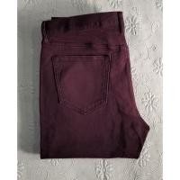 ราคา BANANA REPUBLIC SLIM เอว 34-35 นิ้ว สีไวน์แดงผ้ายีนส์ ยืดหยุ่น สภาพสวยดีเทลเดิม สินค้าแท้ (44102047988)