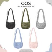 ราคา (พร้อมส่ง) Cos quilted Messenger crossbody bag สีดํา/สีกากี เขียว/ฟ้าอ่อน/ชมพูอ่อน ของแท้ 100% (26331561937)