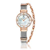 ราคา Charriol นาฬิกาข้อมือผู้หญิง รุ่น ST-TROPEZ 25 STEEL PINK GP (25905031747)