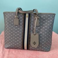 ราคา แท้ 100% ⭐️TORY BURCH Gemini Link Canvas Small Tote (7143415993)