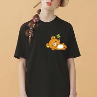 ราคา เสื้อยืด WOMAN PEREMPUAN RILAKKUMA UNISEX การ์ตูนพิมพ์กราฟิกแขนสั้นเสื้อยืดแฟชั่น/Oversize/Plus ขนาด Tee (50057606163)