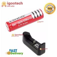 ราคา igootech Ultrafire ถ่านชาร์ต รุ่น UltraFire 18650 ถ่าน 3.7V 4200 mAh (สีแดง) 1ก้อน ฟรี ที่ชาร์จถ่าน แบบ1ก้อน (6811723103)