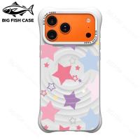 ราคา เคสไอโฟน ซิลิโคนสีขาว แม่เหล็ก ลายดาวสีพาสเทล มุมหนา กันกระแทก สำหรับ iPhone 17 16 15 14 13 12 11 Pro Max Plus (49611532806)