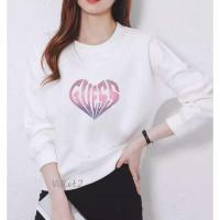 ราคา เสื้อยืดท็อปแขนยาวผู้หญิงผู้ใหญ่อินเทรนด์ Guess Love Motif, เสื้อยืดคอกลมแขนยาวผู้หญิงพร้อมการพิมพ์สกรีน DTF (43422079240)
