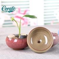 ราคา [Crate] Cute Ice-Cra Glaze Flower Ceramics er Mini Plant Pot Home Decor (49461645342)