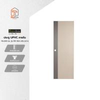 ราคา ECO DOOR ประตู UPVC ภายใน 70x200 ซม. รุ่น PD1 สีเทา-ครีม (เจาะ) |BAN| (44302728804)