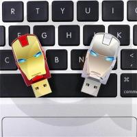 ราคา 2 สีโลหะ Iron Man Shape USB 2.0 ความเร็วสูง 1GB 2GB 4GB 8GB 16GB 32GB 64GB 128GB 2TB ไดรฟ์ปากกา Stick (52807399408)