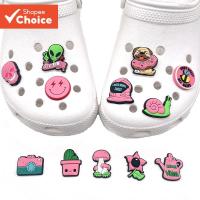 ราคา ชุดรองเท้าเสน่ห์น่ารักสีชมพู 12 ชิ้น | อุปกรณ์เสริม PVC น่ารักสําหรับ Crocs & Sandals | เหมาะสําหรับของขวัญวันเกิดผู้หญิงและเด็ก (24888815390)
