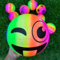 ราคา ลูกบอลสีสายรุ้ง คละลาย ขนาด 9 นิ้ว มีตาข่าย Ball ลูกบอลชายหาด ฟุตบอล ลูกฟุตบอลเด็ก ลูกบอล บอลยาง (27860847138)