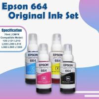 ราคา หมึกเติมของแท้ Epson รุ่น 664 T664 L100 L120 L200 L210 L220 L360 L365 L565 L1300 (48160893434)