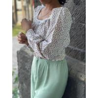 ราคา KEMEJA OVERSIZE FLOW TOP ผู้หญิง TOP/FLOWER CROP TOP/FLOW CROP TOP/KOREAN SHIRT/KOREAN TOP (52660428853)