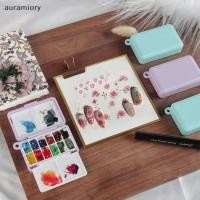 ราคา Auramiory] เดินทางแบบพกพาสีน้ําพลาสติก 12/24 กริดภาพวาดกล่อง Palette ครึ่ง Pan Mini Paint Storage Case สําหรับอุปกรณ์ศิลปะใหม่ (46312256927)