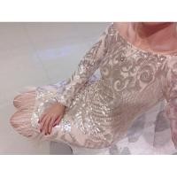 ราคา SALE Dress เดรสปักเลื่อม สีครีมทอง หรูมากใส่ไปแค่ 1 ครั้ง #เดรสงานแต่ง #ปักเลื่อม #เดรสหรู #dress สภาพดีมาก (9415681914)