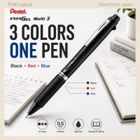 ราคา Pentel EnerGel Multi 3 Color Gel Pen 0.5mm Black Red Blue Smooth Writing Selectable Body Color (52611846235)