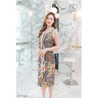 ราคา ส่งต่อเดรสผ้าทอลายดอกแขนกุดแต่งระบายกระดุมหน้า มีซับใน ซิปหลัง ไซส์L งานป้าย alinda ผ้าดี ทรง สี ตามภาพ (25378470554)