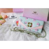 ราคา กระเป๋าแบรนด์ Proud (wallet on chain) สีเขียวมิ้นท์ (5758030245)