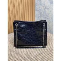 ราคา SAINT LAURENT YSL Niki หัวเข็มขัดแม่เหล็กเปิดและปิดกระเป๋าหนังลูกวัว Tote กระเป๋าช้อปปิ้งกระเป๋าถือ (28325733151)