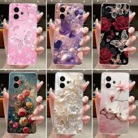 ราคา สําหรับ Vivo IQOO Z9 Turbo + 5G กรณีหรูหราผีเสื้อดอกไม้ Soft TPU Jelly เคสโทรศัพท์ IQOO Z9 Turbo IQOOZ9 Z9Turbo Plus ปกหลัง (51701022723)