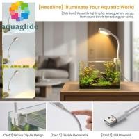 ราคา AQUAGLIDE Aquarium Light, Infinitely Variable Dimming Gooseneck Design LED Fish Tank Light, High Light 3 สี 360° โคมไฟตู้ปลาแบบหนีบปรับได้ใช้เดสก์ท็อป (55211525476)