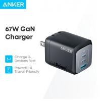 ราคา Anker GaN Prime Wall Charger 67W USB C Plug 3-Port 2C1A Fast Charger สําหรับ MacBook iPad Pro iPhone Android โทรศัพท์แล็ปท็อป (52707620626)