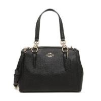 ราคา กระเป๋า​ COACH​ crossbody รุ่น​ 57523 CHRISTIE​ CARRYALL IN​ CROSSGRAIN LEATHER BLACK (16345270046)