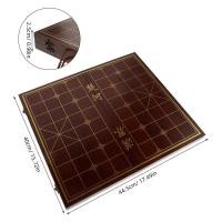 ราคา 2 In 1 กระดานหมากรุกจีนกล่องเก็บหมากรุกไม้แบบพกพาหมากรุกจีน Dual-Use Storage Checkerboard เกมกระดานอุปกรณ์เสริม (55662255759)